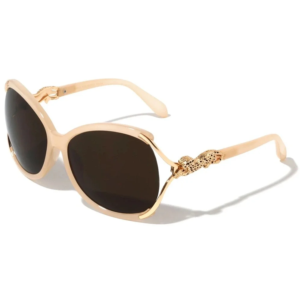 Womens Designer Inspired‎ Sunglasses, Leopard Embellished Frame UV400 Unique New